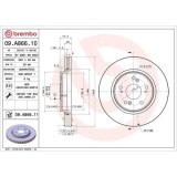 Set disc frana Honda Cr-V 3 (Re) 06.06-, Cr-V 4 (Rm) 01.12-, Fata, 293X28mm, ventilat, BREMBO