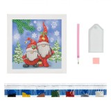 Set Creativ Crăciun, Gnome, 18x18cm, Multicolor, 7 Culori