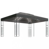 Cumpara ieftin Pavilion cu sir de lumini LED, antracit, 3x4 m