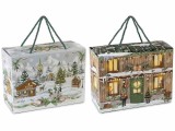 Set 2 plasute cadouri Craciun hartie multicolora cm 27 x 13 x 20 H
