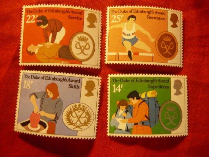 Serie Marea Britanie 1981 - Competitii - Premiul Ducelui de Edinburgh , 4 valori