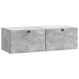 vidaXL Oglindă TV montată pe perete Gri Beton 99 x 41 x 30 cm 898188