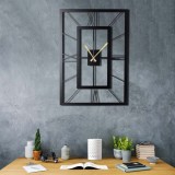 Cumpara ieftin Ceas de perete decorativ din metal November Negru 70x49 cm