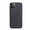Folie autocolanta Skin, pentru iPhone 15 Pro Max, carbon negru, protectie spate
