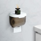 Suport hartie igienica autoadeziv cu raft, suport rola hartie igienica perete, organizator baie