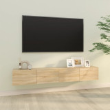 Dulapuri TV de perete 2 buc. stejar 100x30x30 cm lemn compozit GartenMobel Dekor, vidaXL