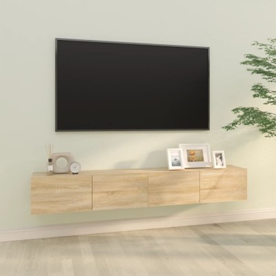 vidaXL Dulapuri TV de perete 2 buc. stejar 100x30x30 cm lemn compozit 804547 foto