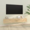 vidaXL Dulapuri TV de perete 2 buc. stejar 100x30x30 cm lemn compozit 804547