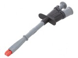 Clips de măsurare crocodil 20A neagră - Placare nichelată 1kV: Clips de măsurare crocodil 20A neagră