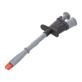 Clips de măsurare crocodil 20A neagră - Placare nichelată 1kV: Clips de măsurare crocodil 20A neagră