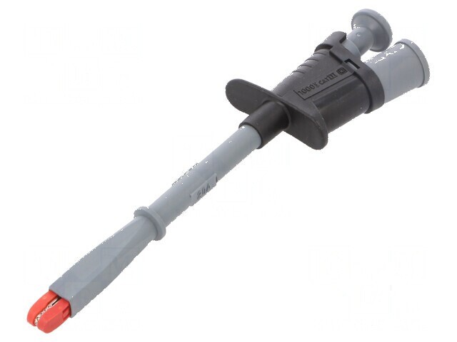 Clips de măsurare crocodil 20A neagră - Placare nichelată 1kV: Clips de măsurare crocodil 20A neagră