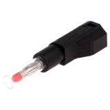 Mufă banană 4mm neagră cu izolaţie 32A