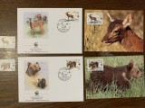 Italia - serie 2 timbre MNH, 2 FDC, 2 maxime, fauna wwf