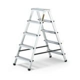 Scara aluminiu, 2 tronsoane, 4&nbsp;trepte, platforma, max 125 kg, 1.13&nbsp;m,&nbsp;Drabest