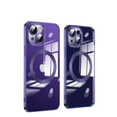 Huse silicon cu protectie camera MagSafe compatibila cu Iphone 14 Mov