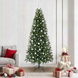 vidaXL Brad de Crăciun artificial cu 300 LED Verde 210 cm PE și PVC 3397372