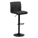 SCAUN DE BAR CU SPATAR REGLABIL DIN PIELE ECOLOGICA ABS 147 NEGRU
