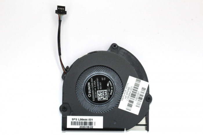 Cooler Laptop, HP, EliteBook X360 830 G6, HSN-I22C, ND65C07-18G11, EG50040S1-CG00-S9A, 6033B0067901, L56444-001, 5V, 0.45A, 2.25W