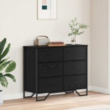 Comodă cu Sertare Stejar Negru 91x35.5x74.5 cm Lemn prelucrat