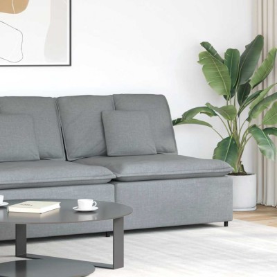 vidaXL Modul central canapea modulară cu perne, gri deschis, 100 cm foto
