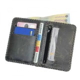 Cumpara ieftin Portofel, personalizabil, din piele naturala, compartiment marunt, Jack 2 M, Gri