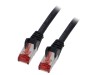 Goobay Cablu patch cord S/FTP Cat6 negru 7,5m LSZH Cupru RJ45