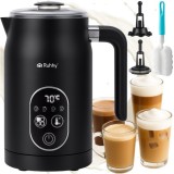 Spumant de lapte electric Ruhhy, funcție spumă caldă/rece, pentru Latte, Cappuccino și Frapp&eacute;, 2 teluri de spumare incluse