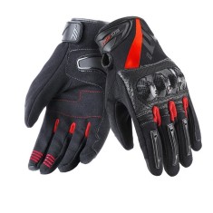 Manusi barbati pentru scuter - motocicleta Racing/Naked vara Seventy model SD-N14 negru/rosu &ndash; degete tactile XXL (11 cm)