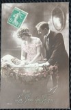 Carte Postala, Parinti cu bebelusul, 1913