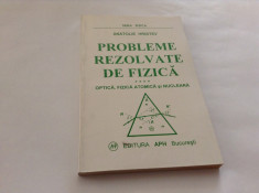PROBLEME REZOLVATE DE FIZICA A.HRISTEV OPTICA.FIZICA ATOMICA SI NUCLEARA,RF16/1 foto