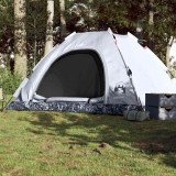 VidaXL Cort de camping 5 persoane, alb opac, setare rapidă, țesătură