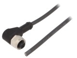 Cablu M12 &icirc;n unghi 2m IP67 Sensa, 4 pini, material PUR, pentru senzori