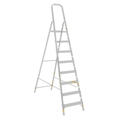 Scara aluminiu 1918, 1 x 8 trepte, inaltime 2.45 m, 150 kg foto