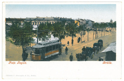 1464 - BRAILA, Market, Tramway, Romania - old postcard - unused foto