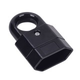 Cupla plata cu inel Hoff Line, policarbonat, IP20, negru, 10 A, 250 V