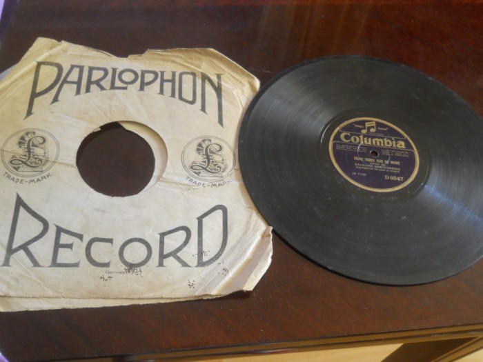 Placa patefon/gramofon Columbia-Zavaidoc Theodorescu- cu o fisura ! DE COLECTIE!