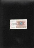 Rar! Bosnia Hertegovina 10000 dinari dinara 1993 seria01956985 overprint Zenica uzata