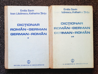 DICTIONAR ROMAN-GERMAN * GERMAN-ROMAN - Savin (2 volume) foto
