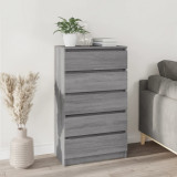 Gossi dulap cu sertar, gri sonoma, 60x36x103 cm, lemn prelucrat