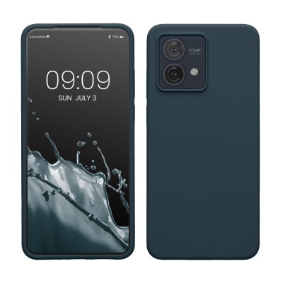 Husa Kwmobile pentru Motorola Moto G84, Verde inchis, Silicon, KWM000022NO002C foto