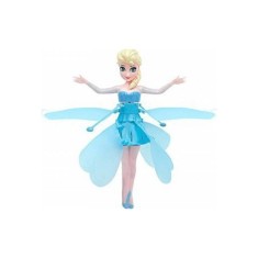 Papusa FOXMAG24, zana zburatorare, cu control interactiv al mainii, dimensiuni 19x6.5cm, baterie reincarcabila, albastru