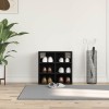 vidaXL Dulap Pantofi Stejar Negru 52x30x50.5cm, Raft Interior, Depozitare Hol, Banca, Design Compact, Siguranta Anti-Rasturnare