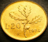 Moneda 20 LIRE - ITALIA, anul 1974 *cod 3587 - A.UNC, Europa