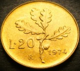 Cumpara ieftin Moneda 20 LIRE - ITALIA, anul 1974 *cod 3587 - A.UNC