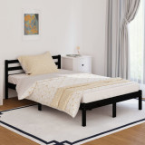 Cadru de pat, negru, 120x200 cm, lemn masiv de pin, vidaXL