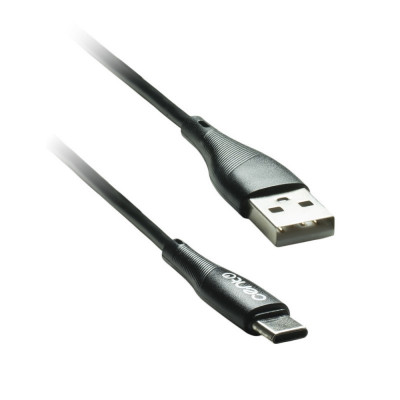 Cablu USB Type C - USB 1m 3A Silicon negru CENTO C101 foto