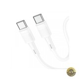 Cablu Date si Incarcare USB-C - USB-C HOCO X83 Victory 60W 1m Alb