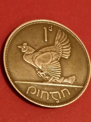 1 One pingin (penny) 1937 Irlanda, stare aUNC / UNC [poze] foto