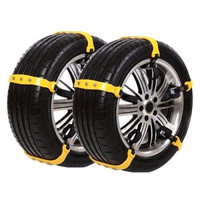 Set 10 bucati benzi late antiderapante pentru zapada, cu insertii metalice foto