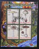 Ciuperci - Malawi 2008 - Coliță Set Complet 4 Timbre Mushrooms (Ștampilată / CTO) CP1_II